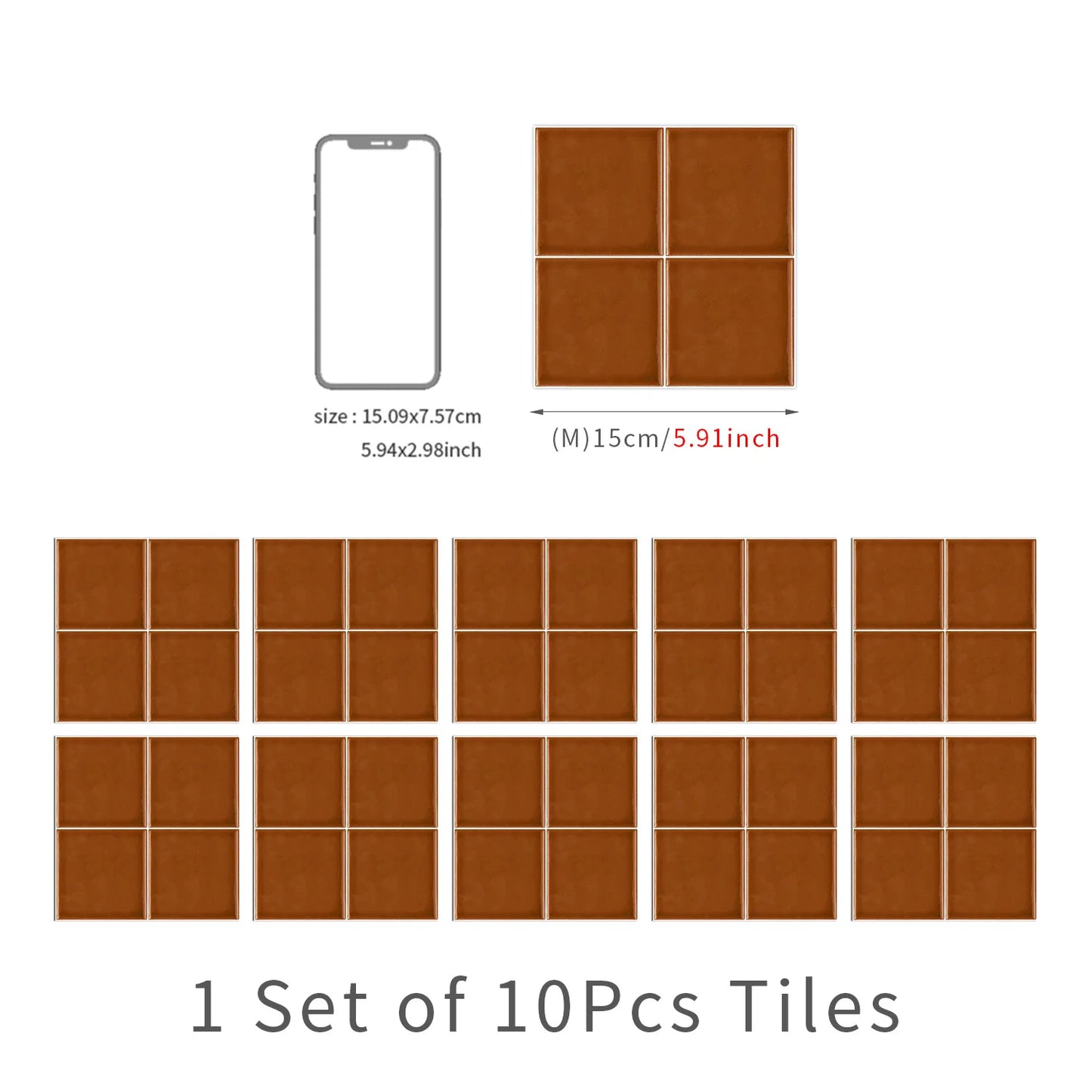 Pure Color Peel & Stick Wall Tiles