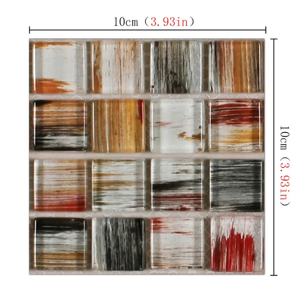 3D Mosaic Peel & Stick Wall Tiles
