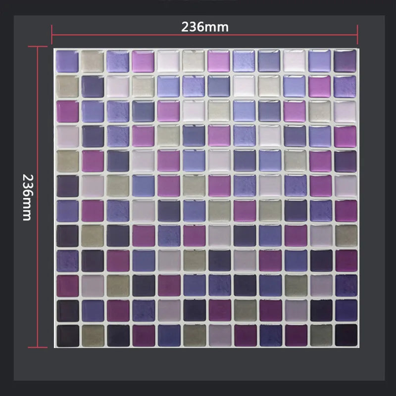 3D Mosaic Peel & Stick Wall Tiles