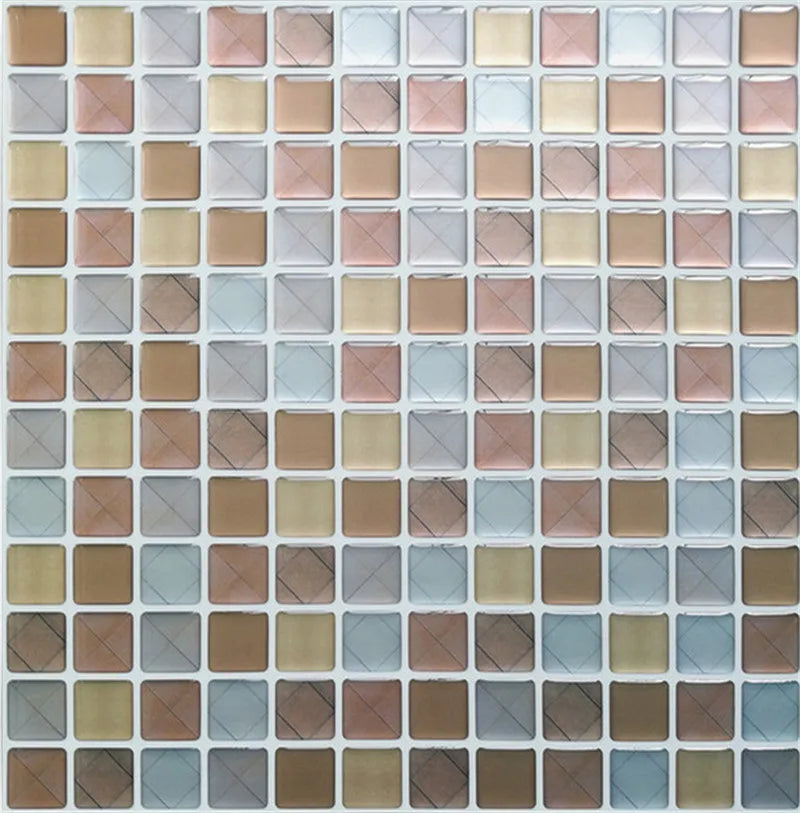 3D Mosaic Peel & Stick Wall Tiles
