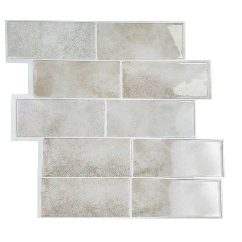 Beige Stone Peel & Stick Wall Tiles