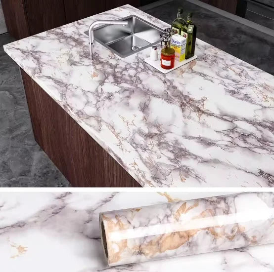 Marble Countertop Peel & Stick Film