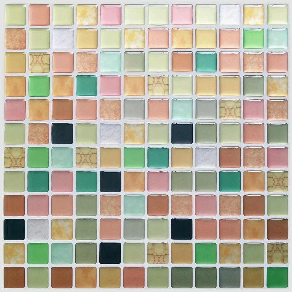 3D Crystal Mosaic Peel & Stick Wall Tiles