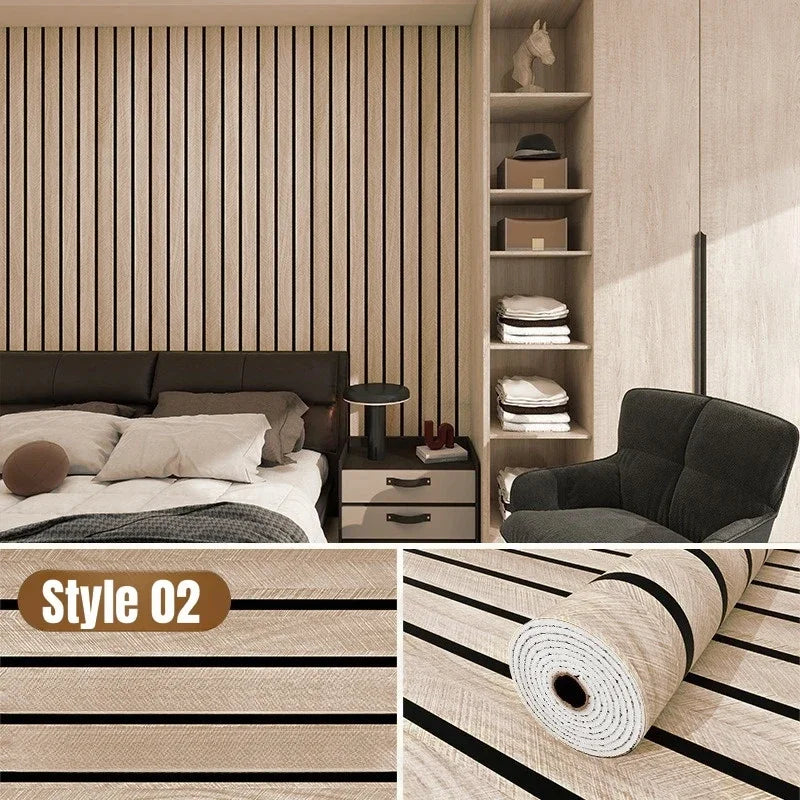 3D Wood Grain Peel & Stick Wall Panel