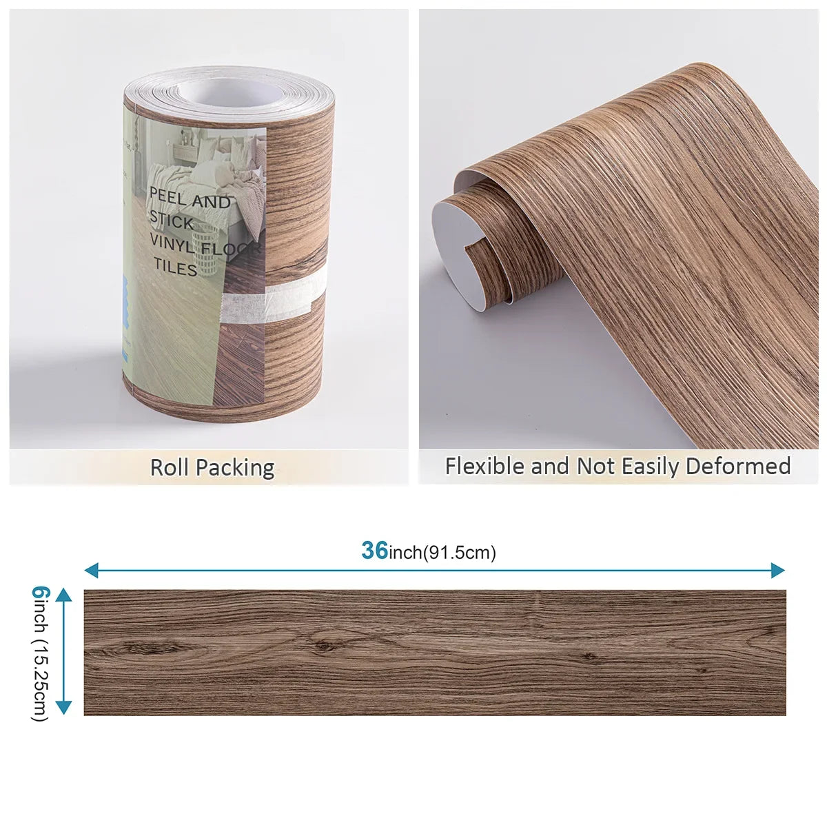 Wood Grain Peel & Stick Floor Planks
