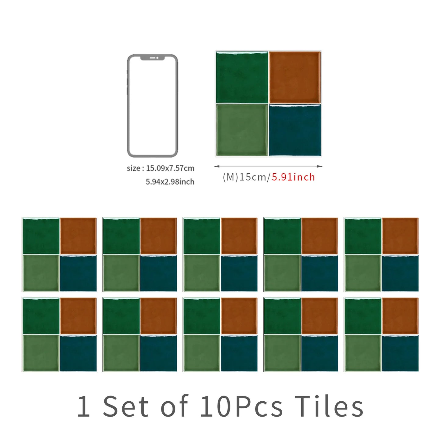 Pure Color Peel & Stick Wall Tiles