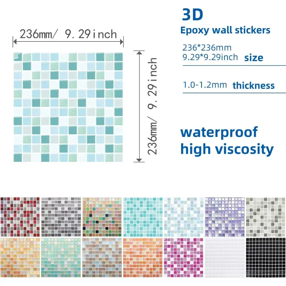 3D Mosaic Peel & Stick Backsplash Tile
