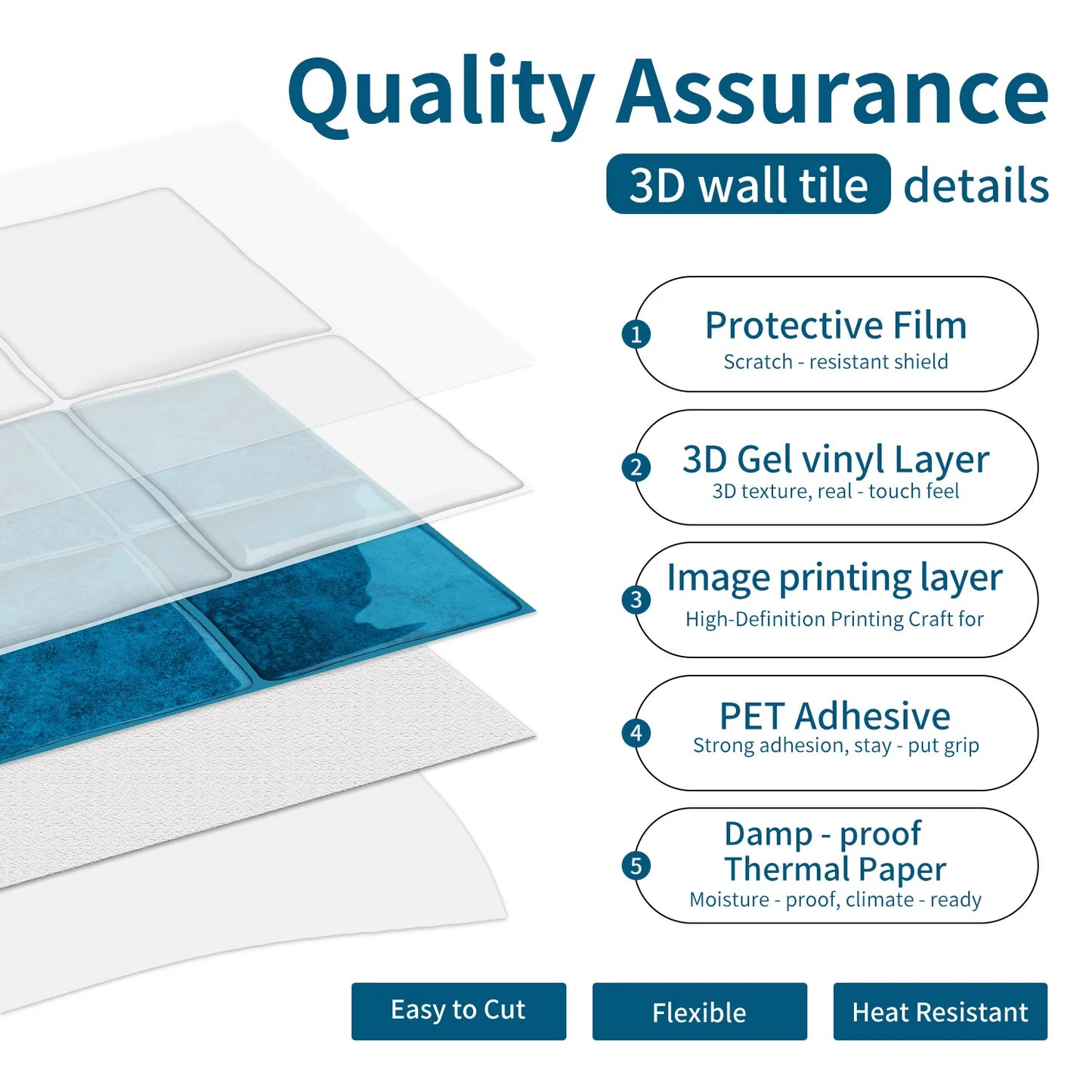 Pure Color Peel & Stick Wall Tiles