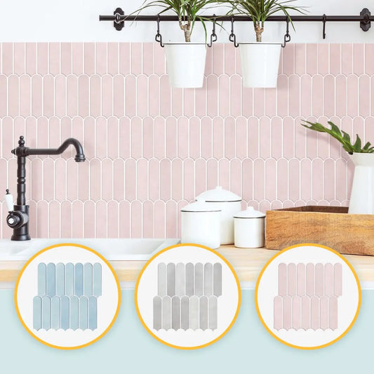 3D Pink Peel & Stick Backsplash Tile