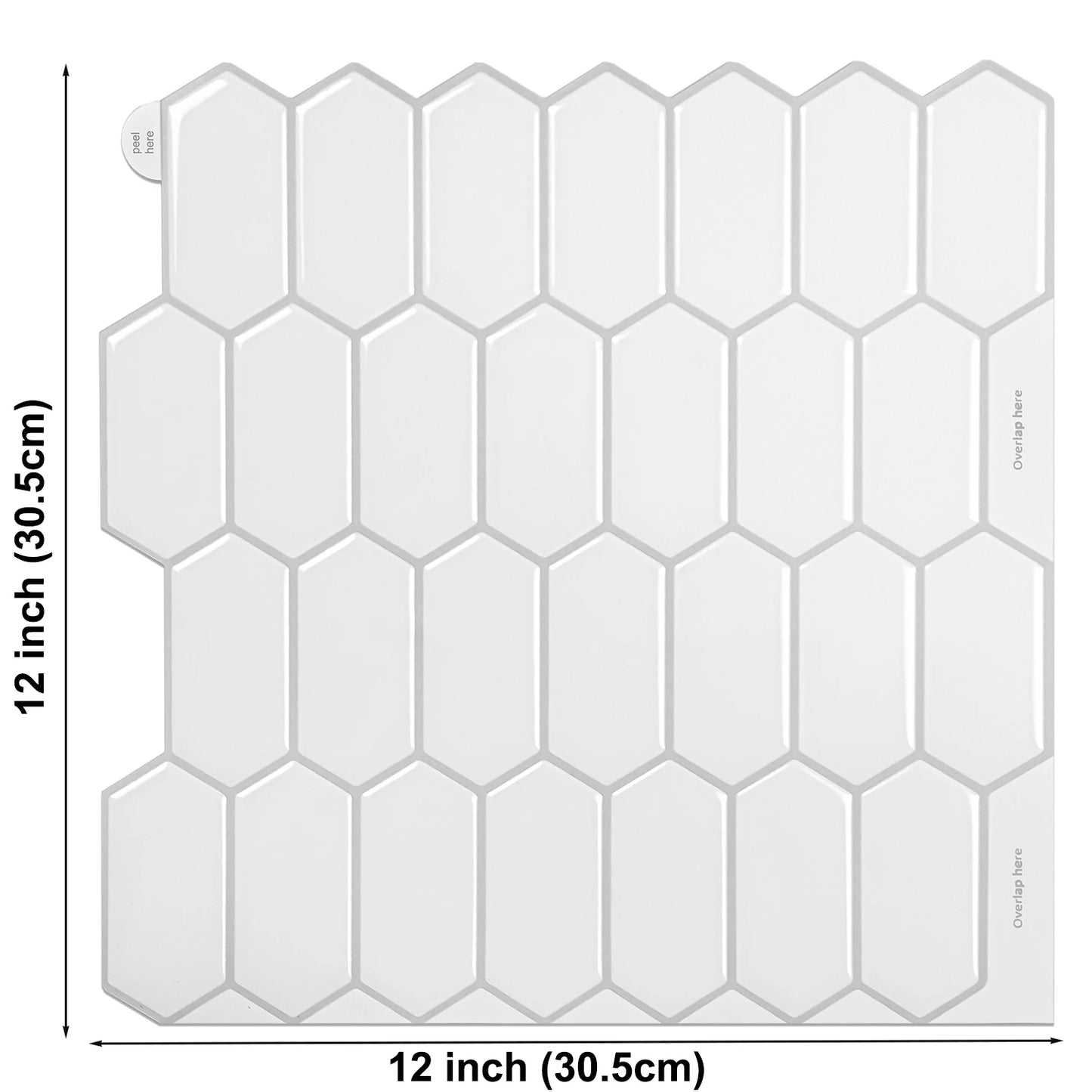 Hexagon Peel & Stick Backsplash Tile