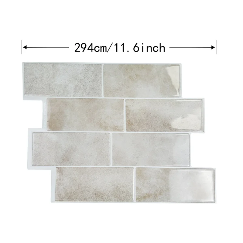 Beige Stone Peel & Stick Wall Tiles