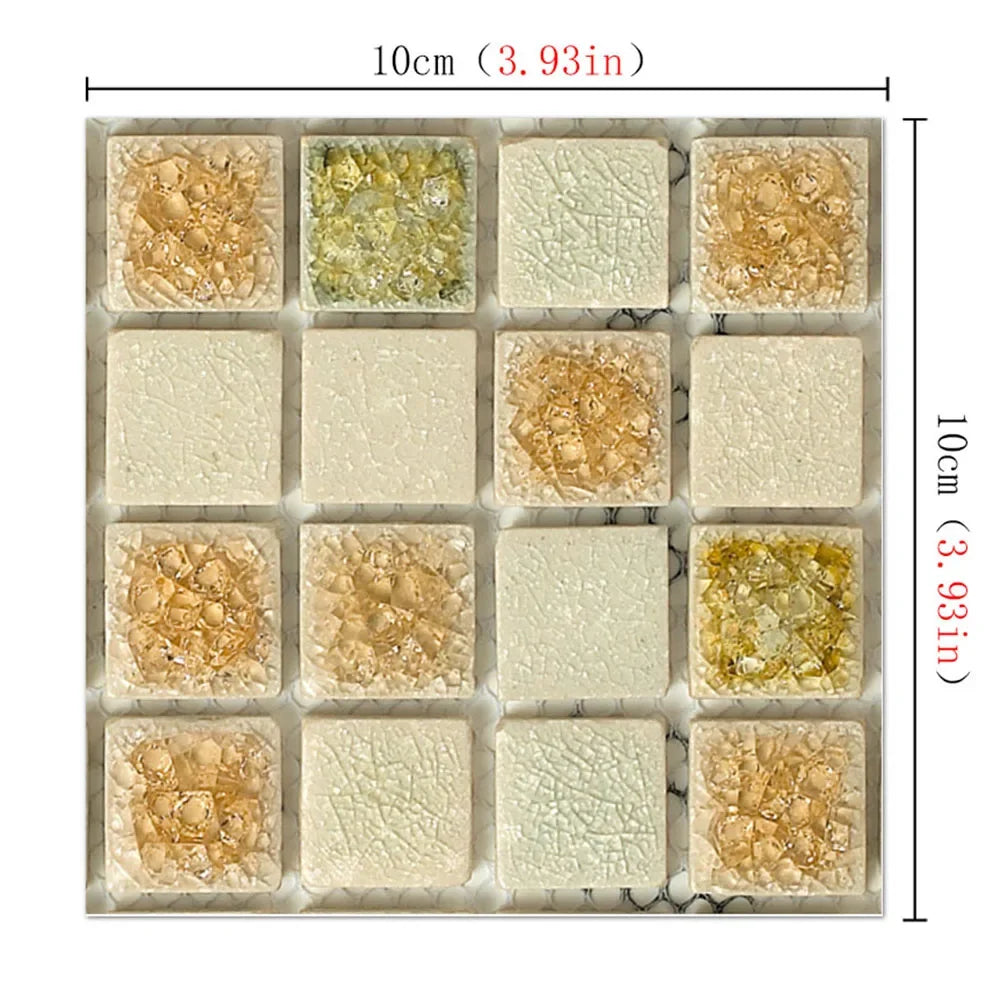 3D Mosaic Peel & Stick Wall Tiles