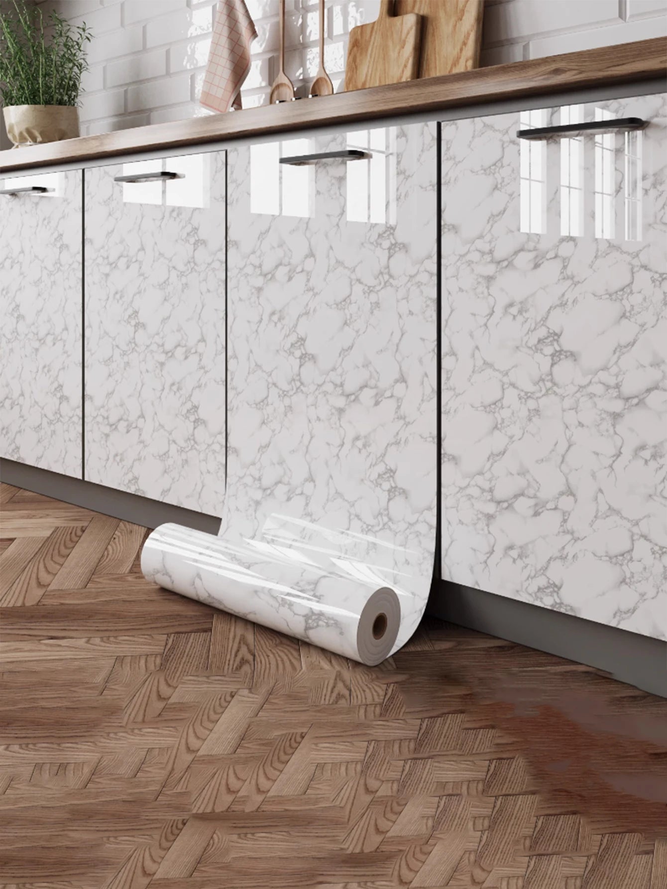 Marble Countertop Peel & Stick Film