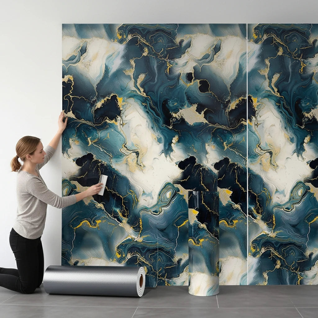 Gilded Marble Peel & Stick Wallpaper