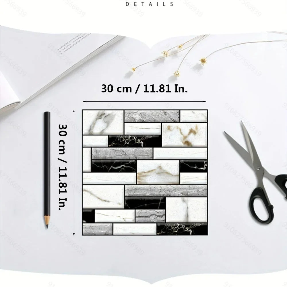 3D PVC Peel & Stick Wall Tiles