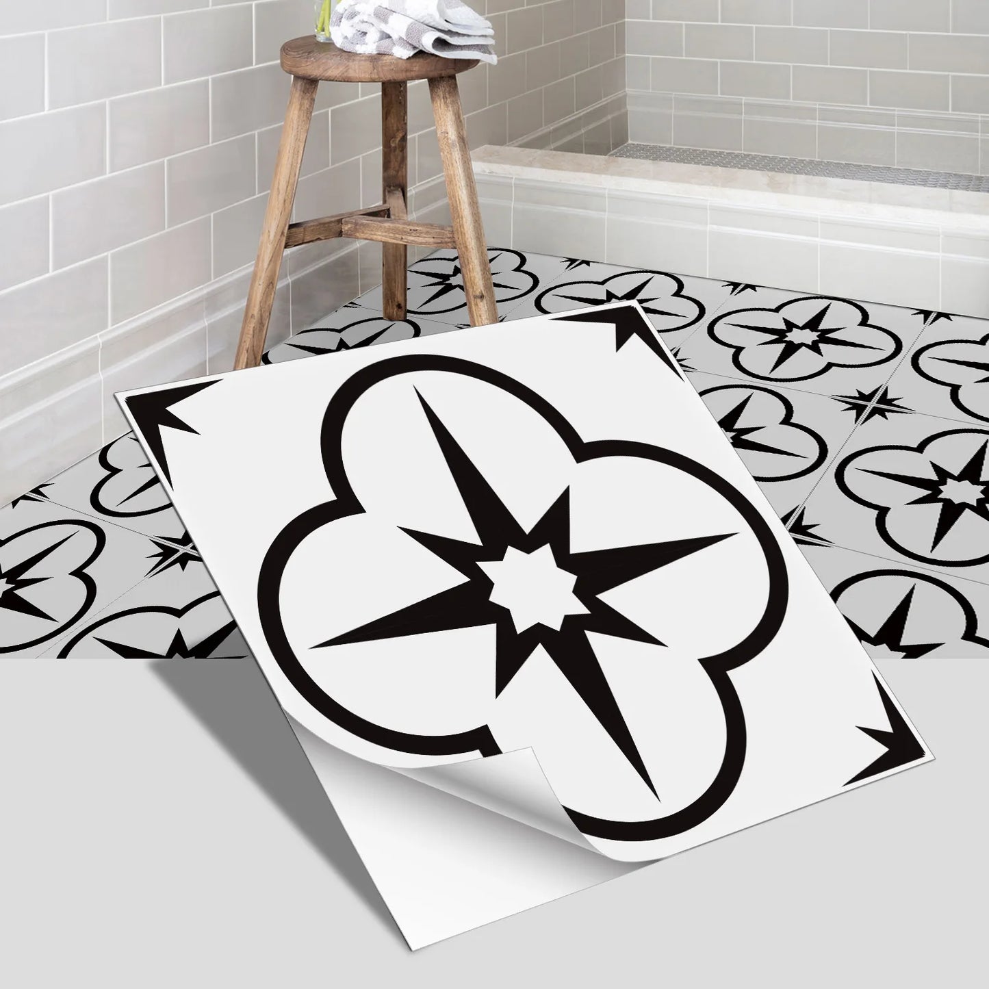 European Peel & Stick Floor Tiles