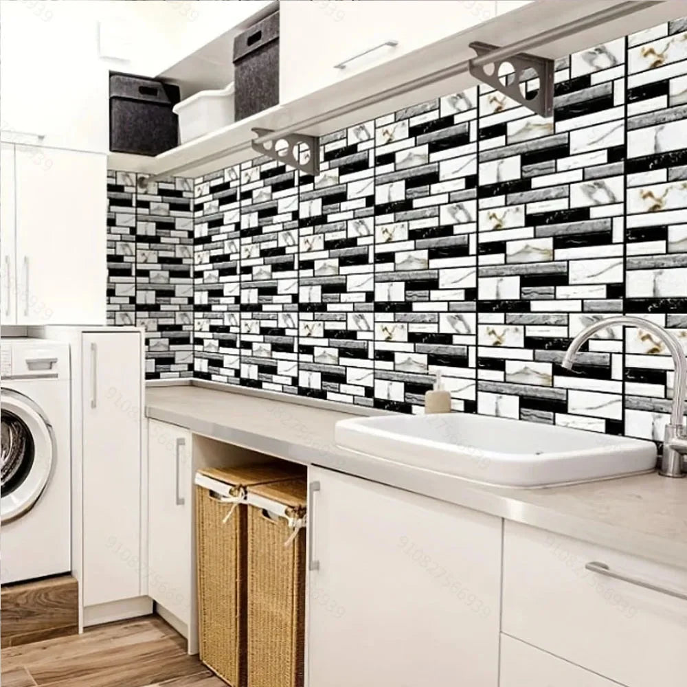 3D PVC Peel & Stick Wall Tiles