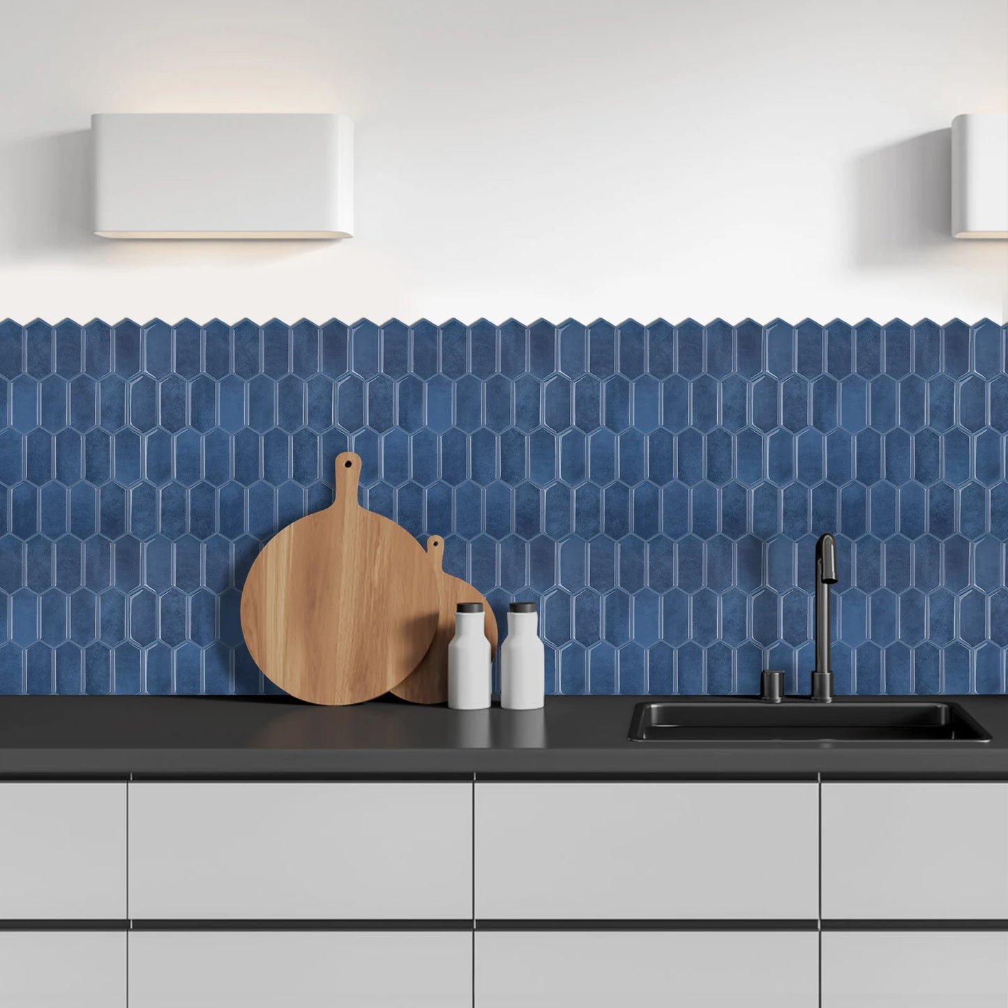 Hexagon Peel & Stick Backsplash Tile