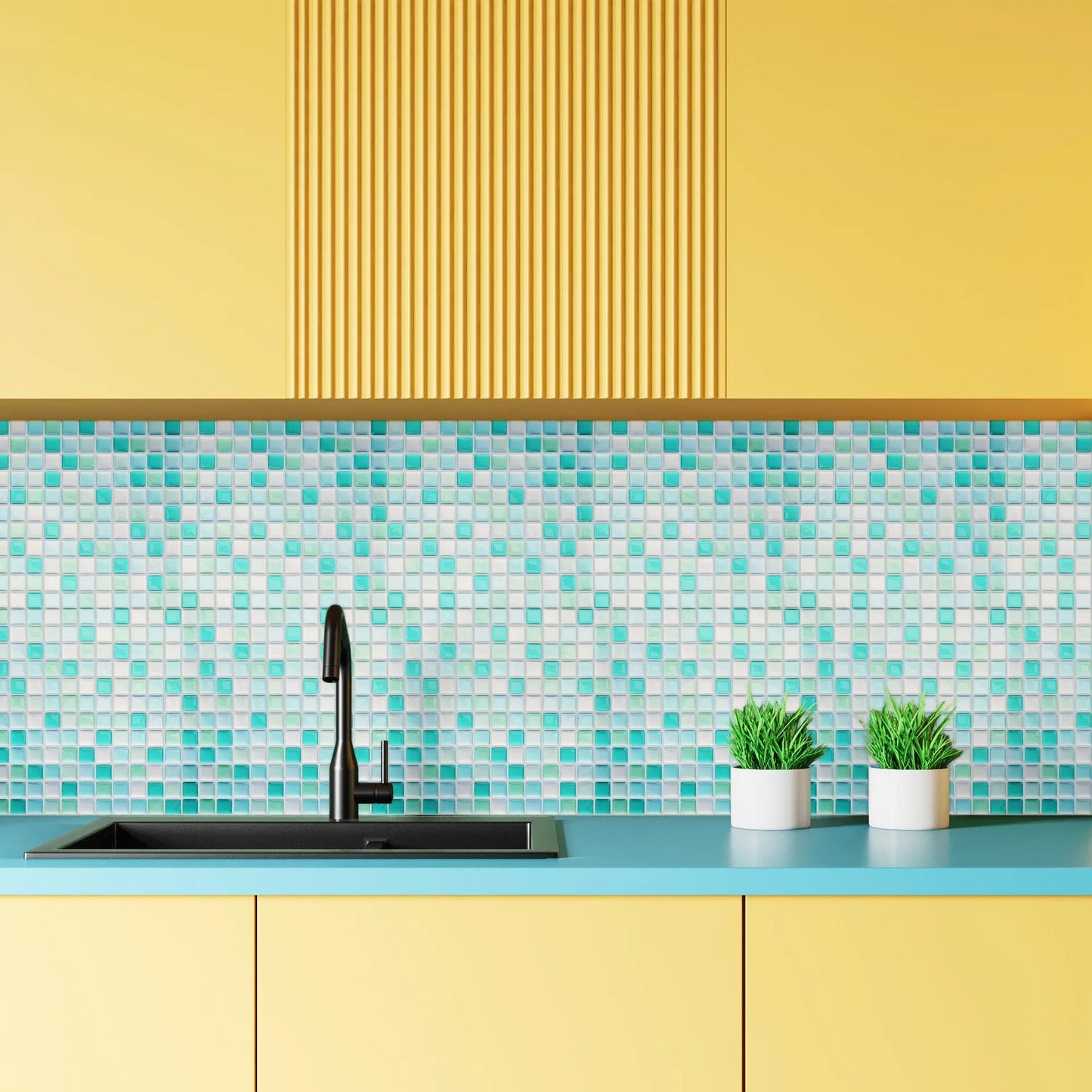 3D Crystal Mosaic Peel & Stick Wall Tiles