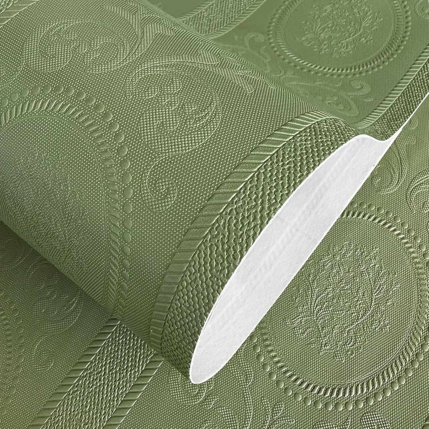 3D Damask Peel & Stick Wallpaper