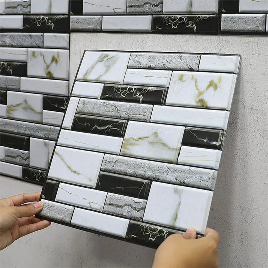 3D PVC Peel & Stick Wall Tiles