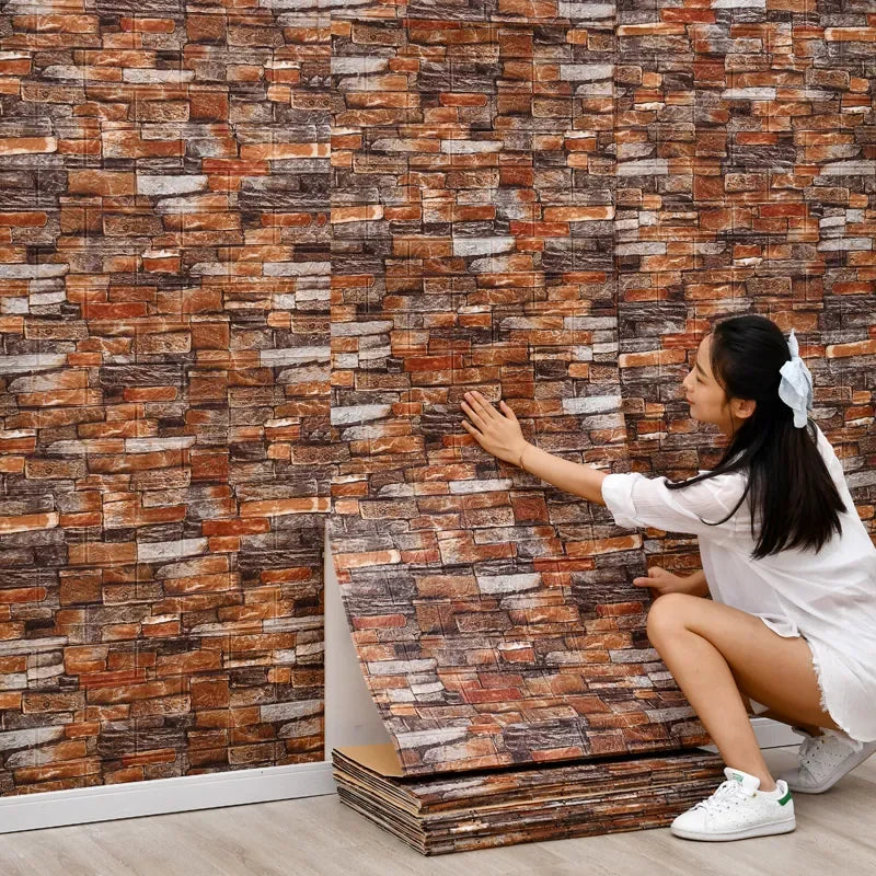 3D Faux Brick Peel & Stick Wall Panel