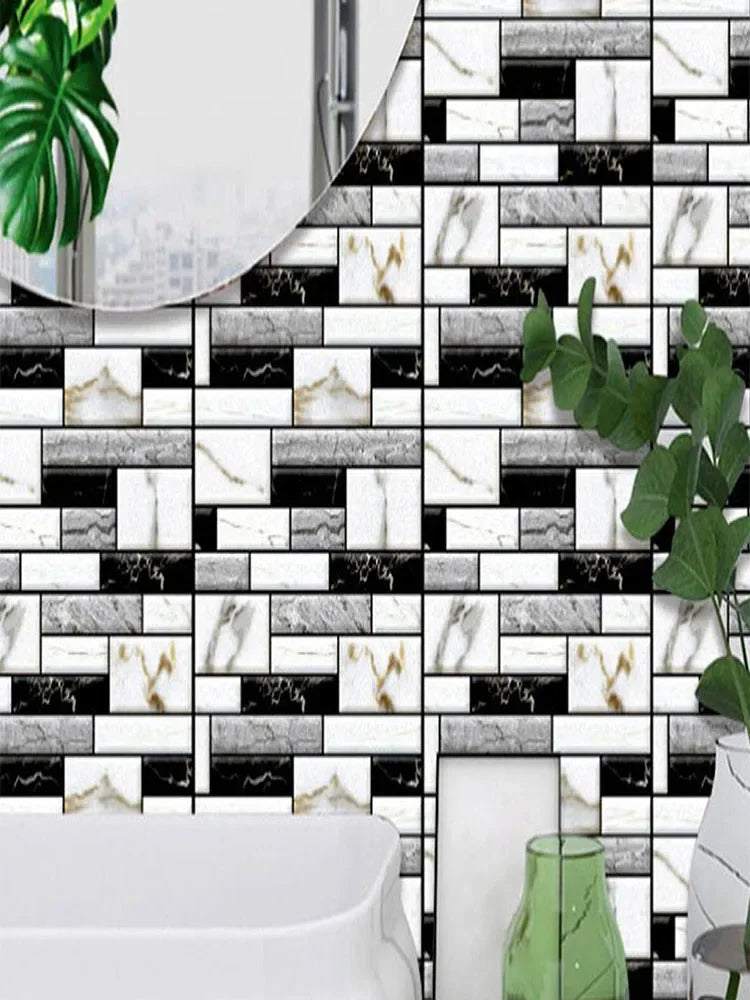 3D PVC Peel & Stick Wall Tiles