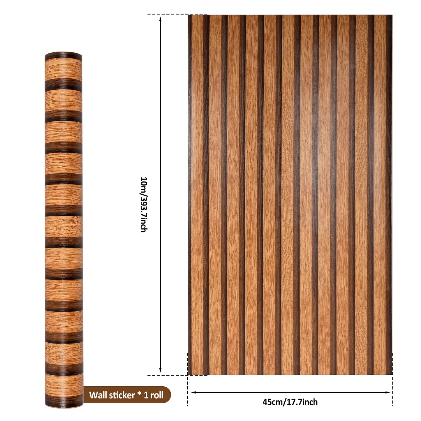 3D Wood Slat Peel & Stick Wall Panel