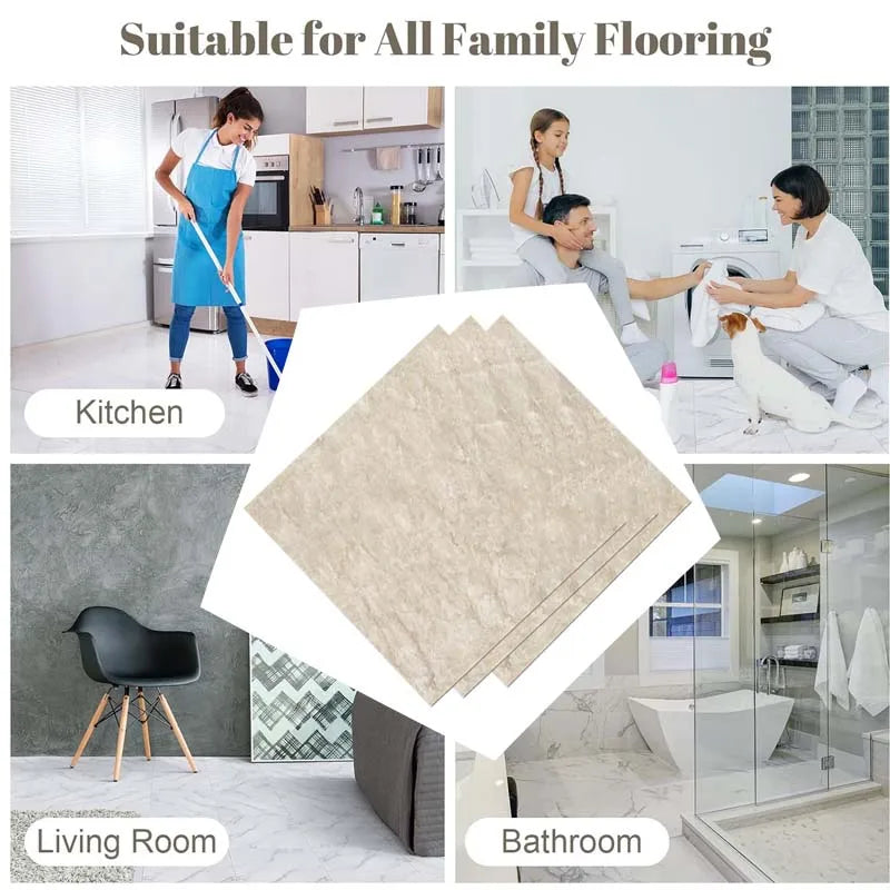 Marble Peel & Stick Floor Tiles