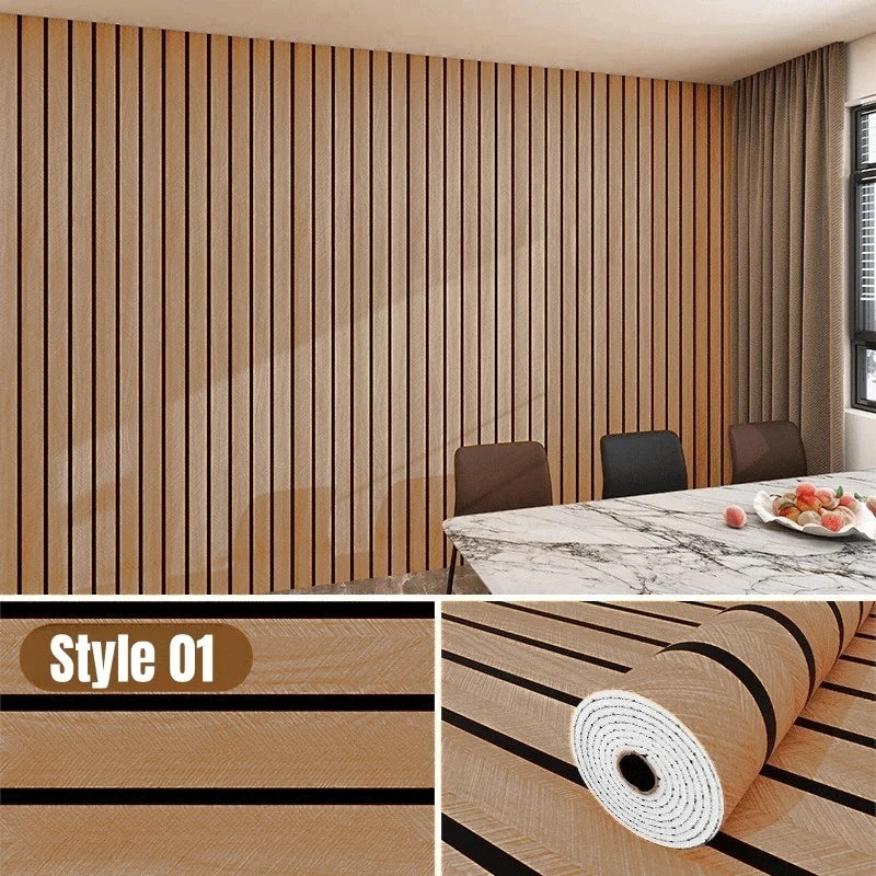 3D Wood Grain Peel & Stick Wall Panel