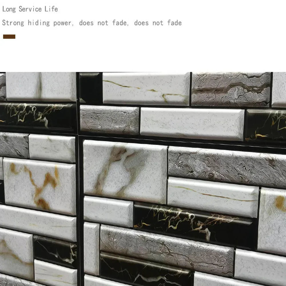 3D PVC Peel & Stick Wall Tiles
