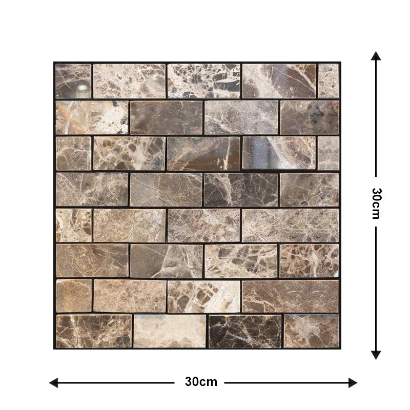3D PVC Peel & Stick Wall Tiles