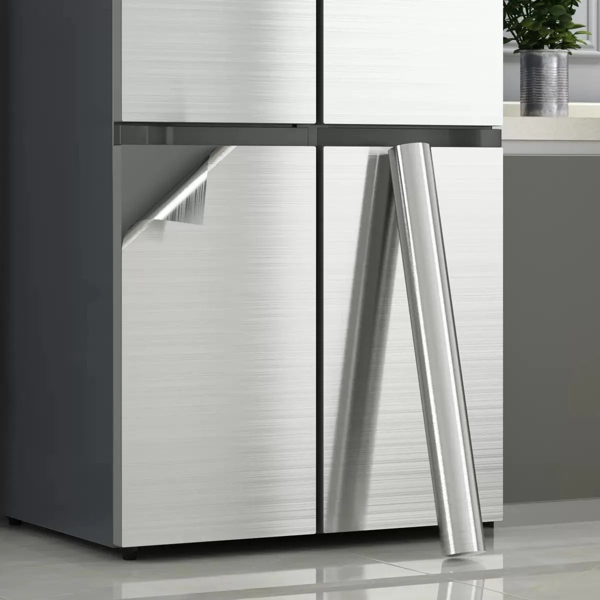 Brushed Stainless Steel Countertop Wrap