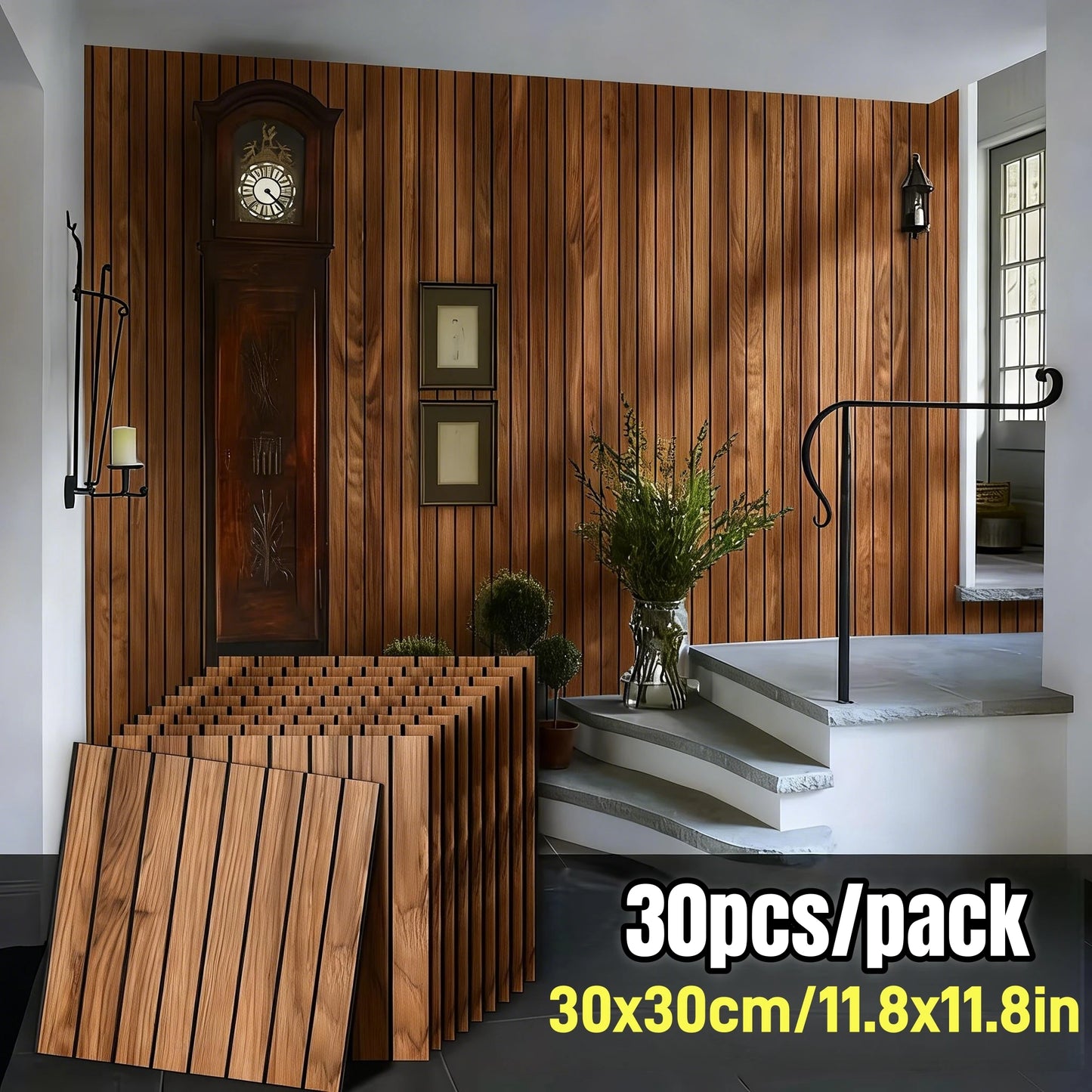 3D Wood Slat Wall Panel