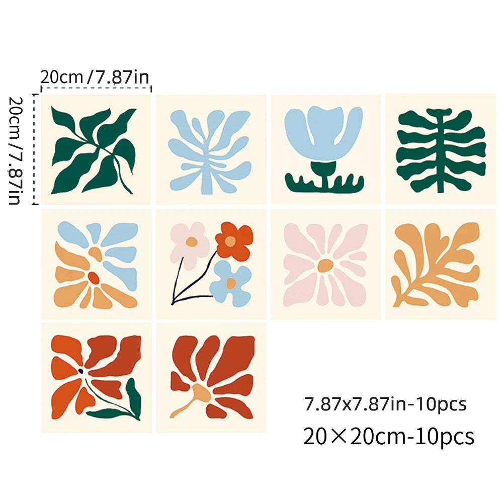 Floral Peel & Stick Backsplash Tile