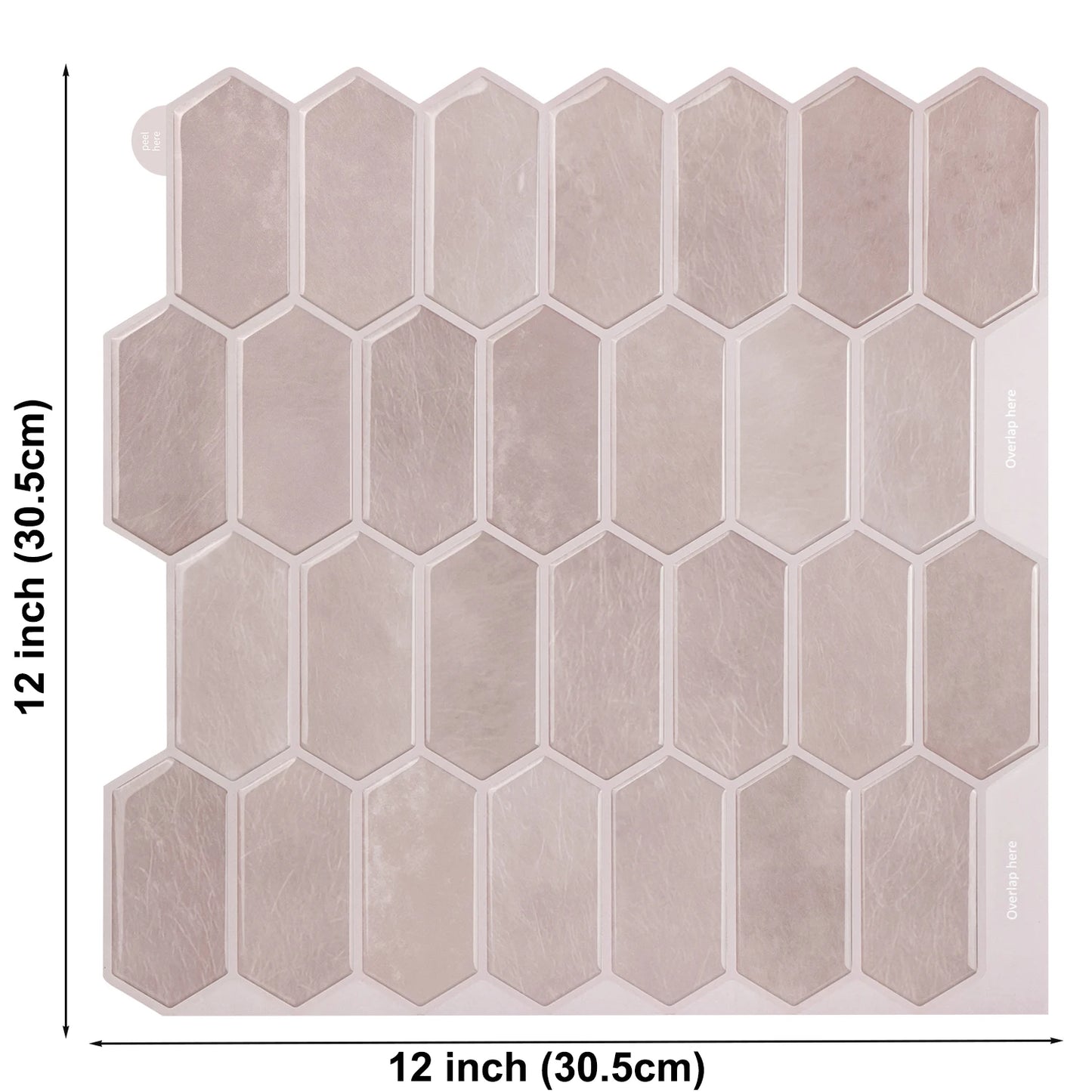 Hexagon Peel & Stick Backsplash Tile
