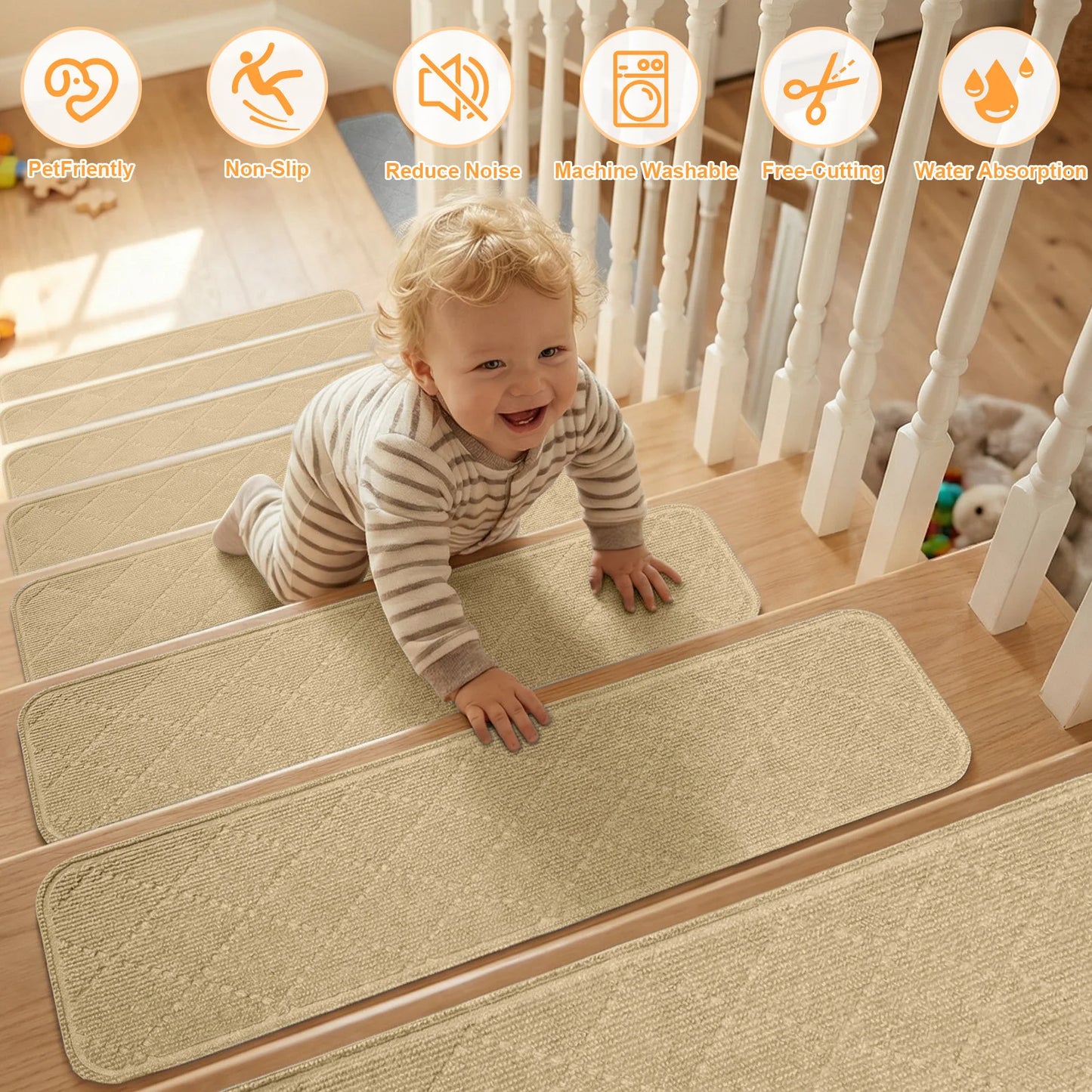 Self-Adhesive Non-Slip Stair Treads