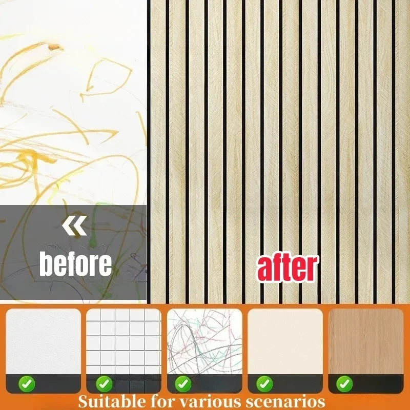 3D Wood Grain Peel & Stick Wall Panel