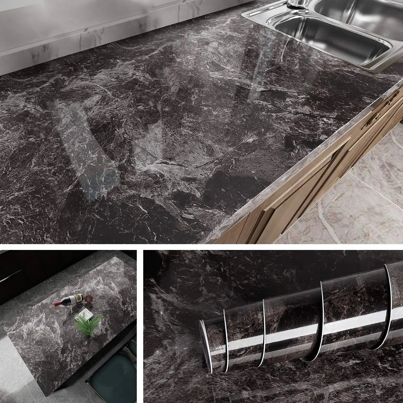 Marble Countertop Peel & Stick Film