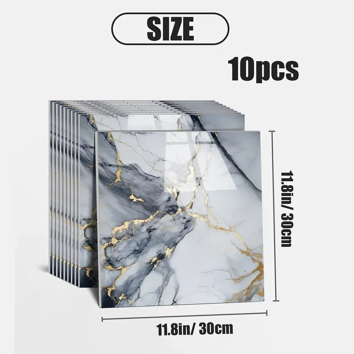 3D Faux Marble Peel & Stick Tile