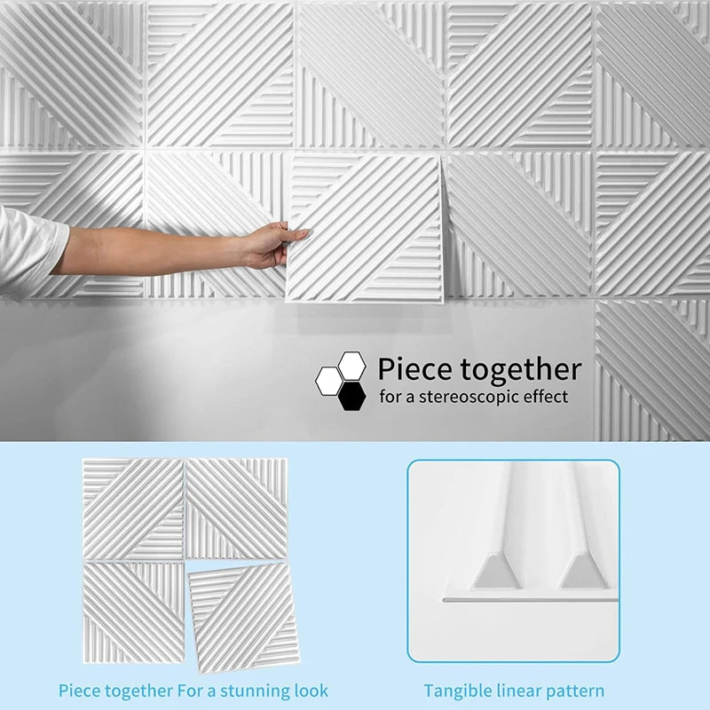 3D Decorative Peel-Free Wall Tiles