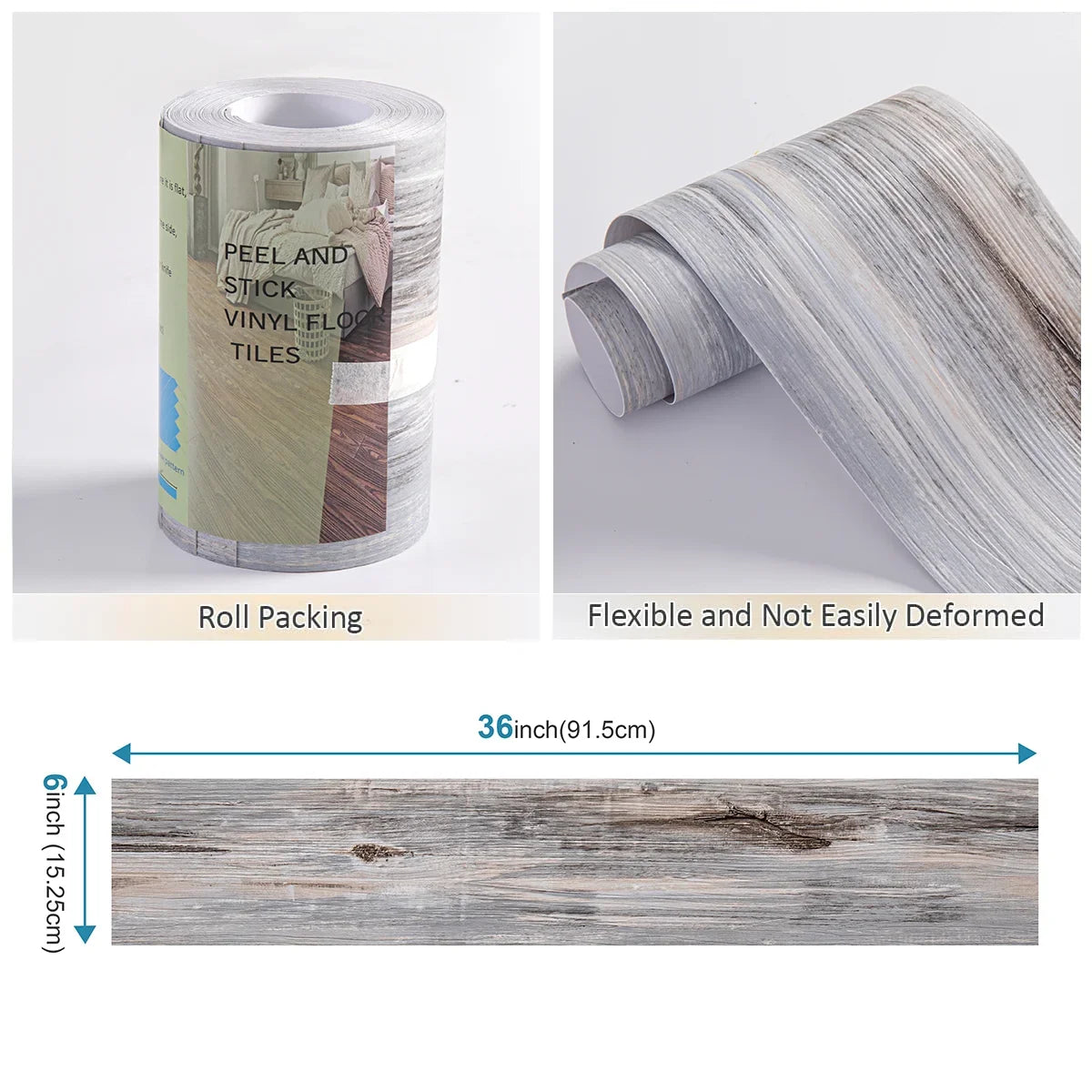 Wood Grain Peel & Stick Floor Planks