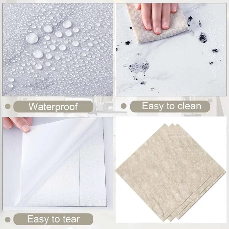 Marble Peel & Stick Floor Tiles